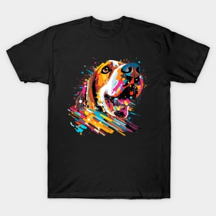 Basset Hound Dog Pet World Animal Lover Furry Friend Abstract T-Shirt